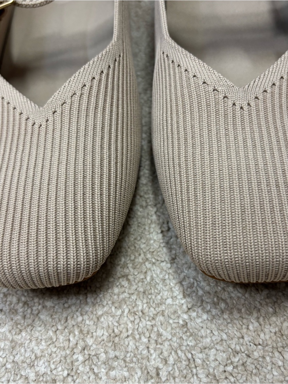 Vivaia Margo Mary Jane Square Toe Flats size 9.5/41EU Almond color - Picture 6 of 9